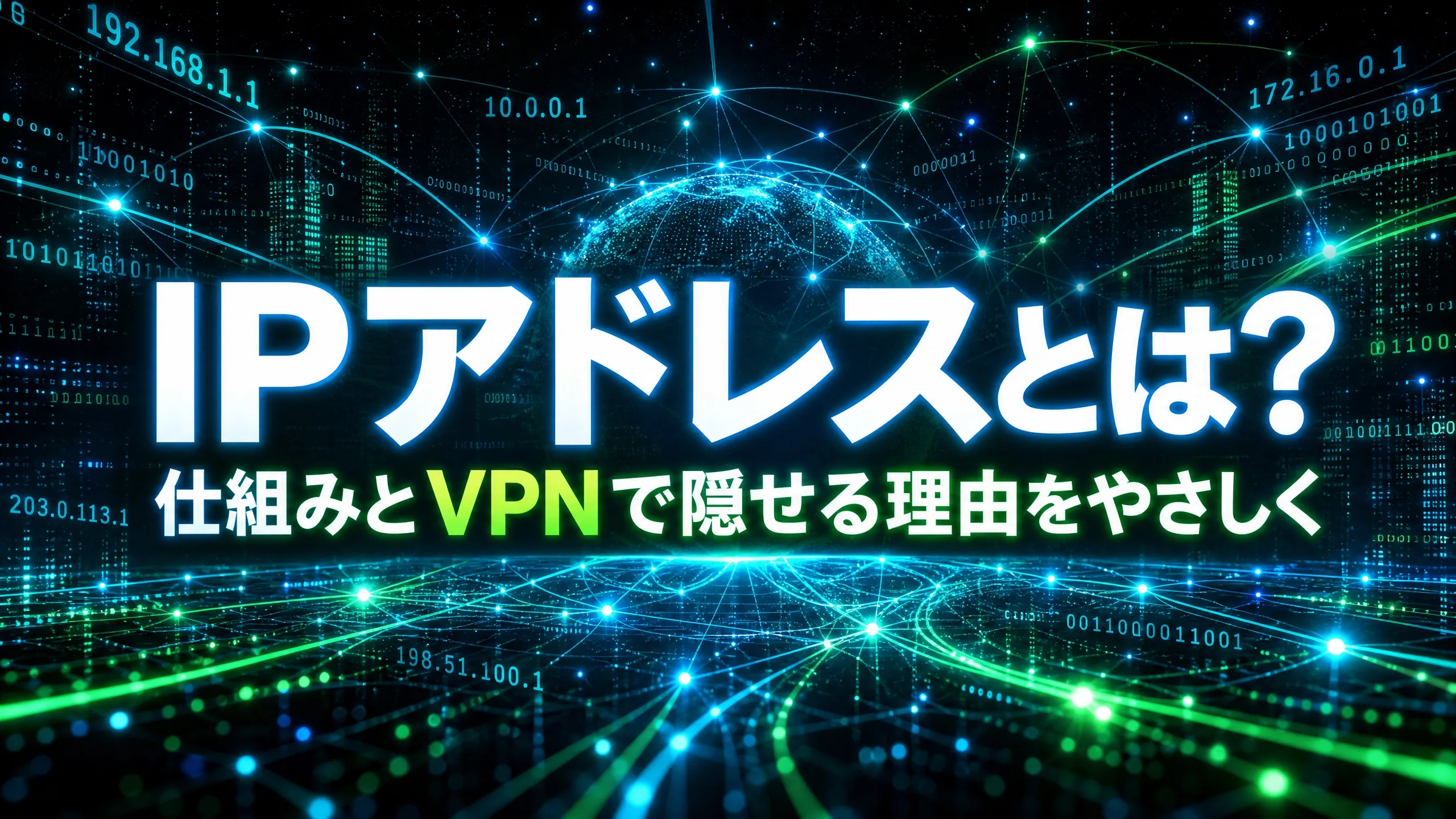 IPアドレスとは?仕組みとVPNで隠せる理由をやさしく