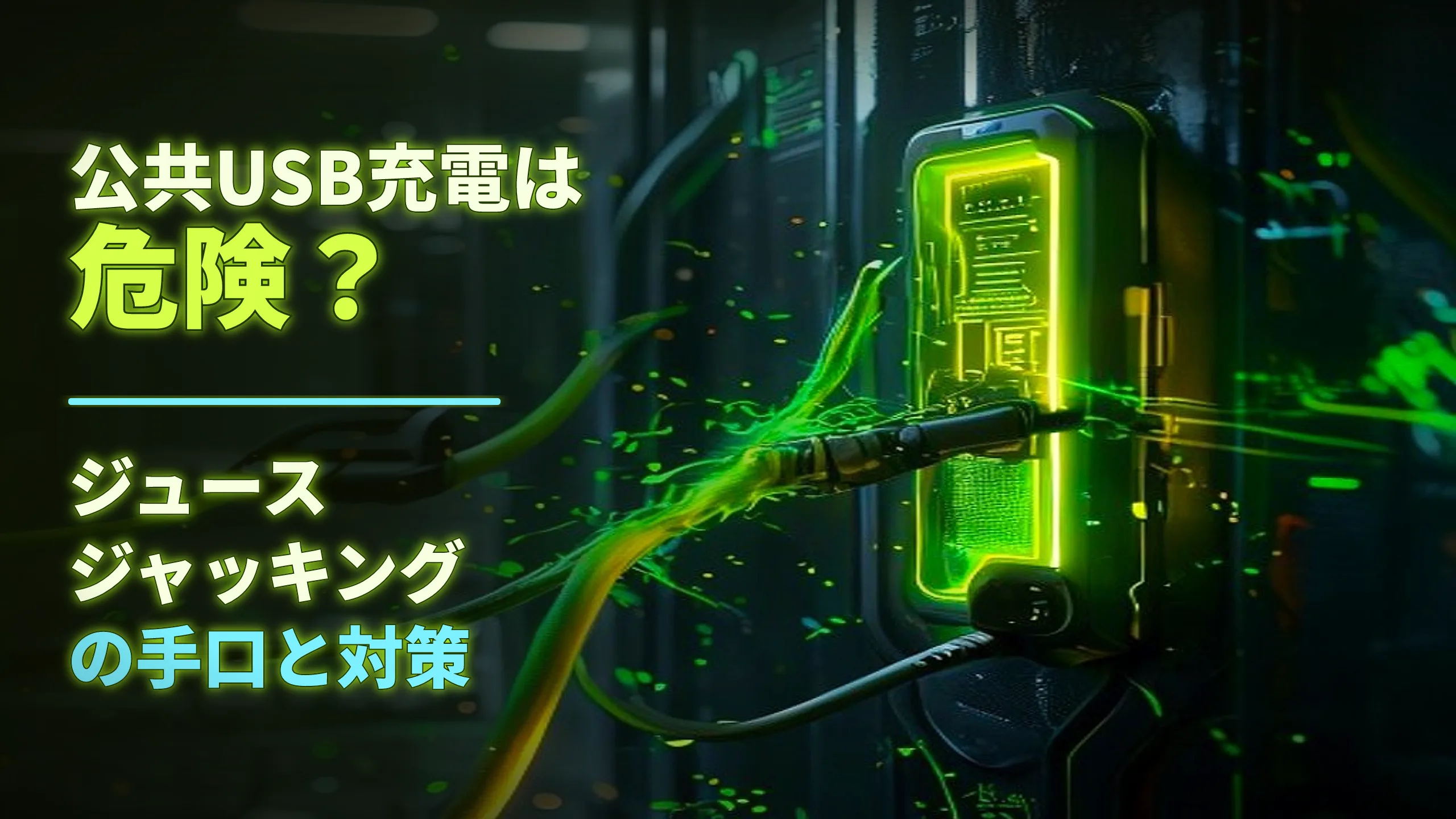 公共USB充電は危険?ジュースジャッキングの手口と対策